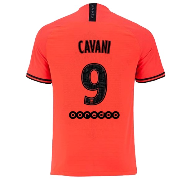 JORDAN Camiseta Paris Saint Germain NO.9 Cavani Segunda equipo 2019-20 Naranja